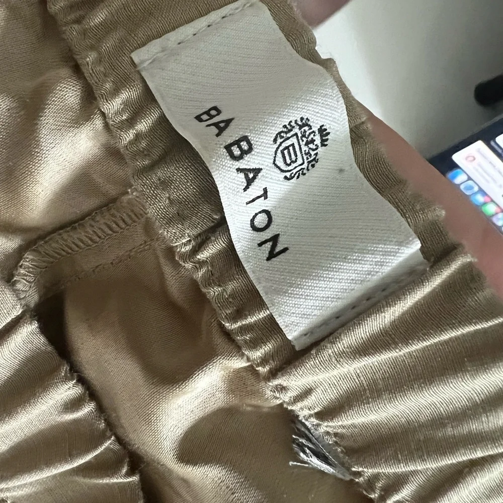 Babaton Titan Linen Cargo Pant Size Small in Beige